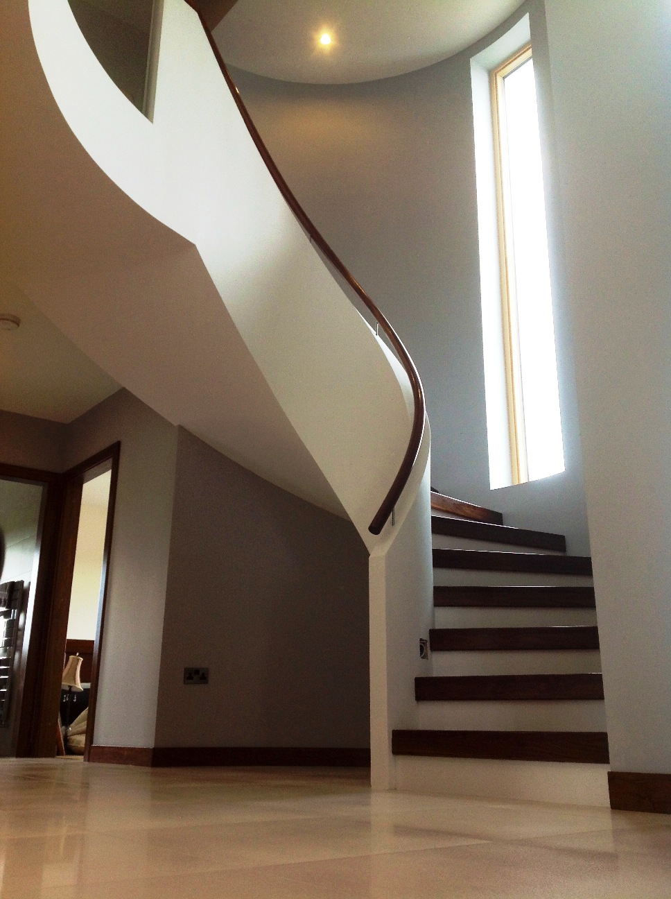 Curved Concrete Stairs Custom Built Staircases AJD Bespoke Stairs